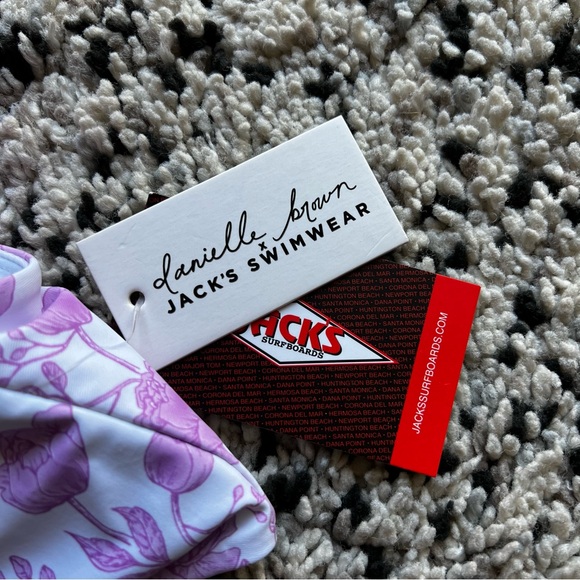 Danielle Brown x Jack’s Swimwear Purple 2-piece Swimsuit + Extra Bottoms S / XS - Picture 5 of 12